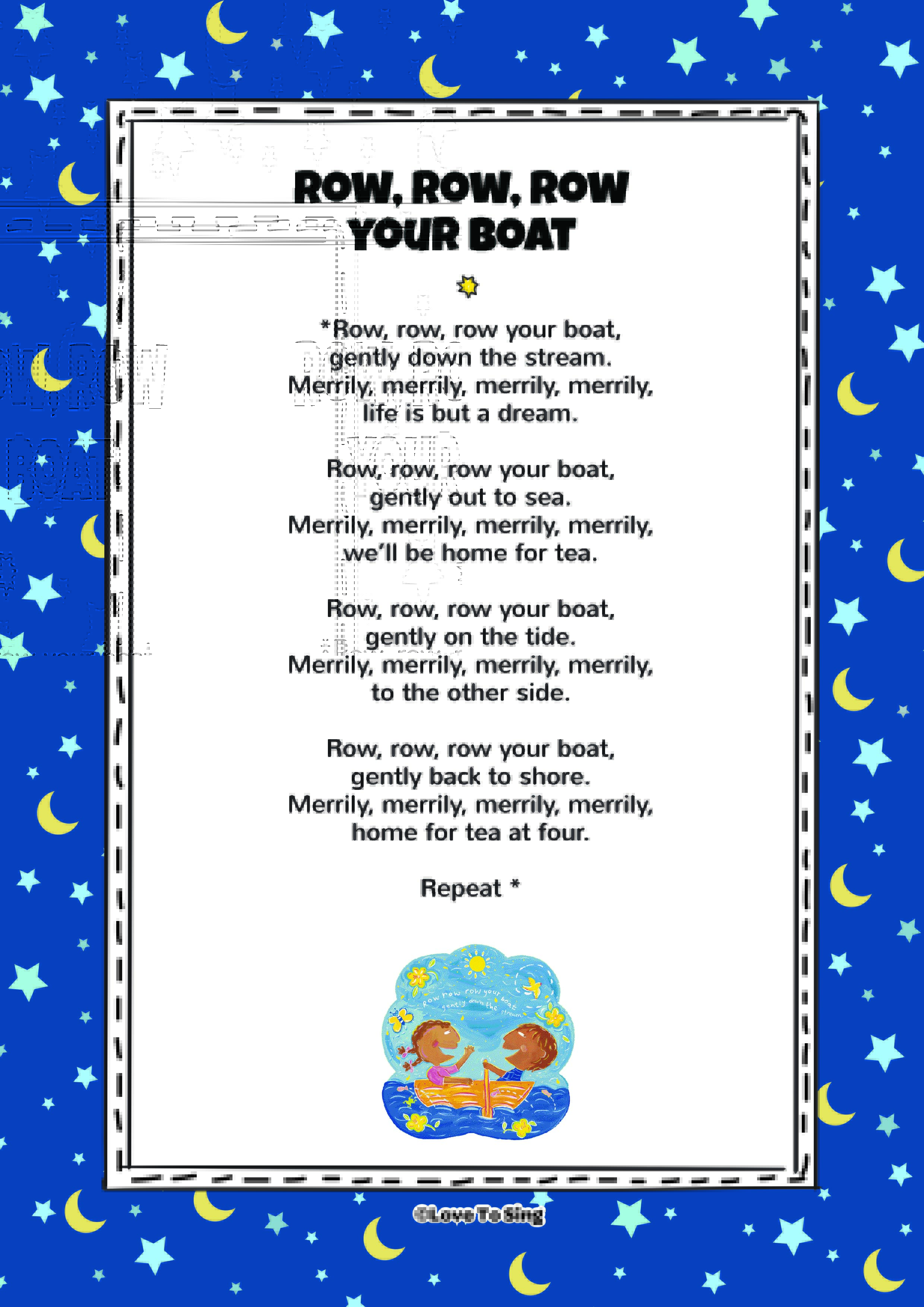 Row Row Row Your Boat   Kids Video Song with FREE Lyrics & Activities