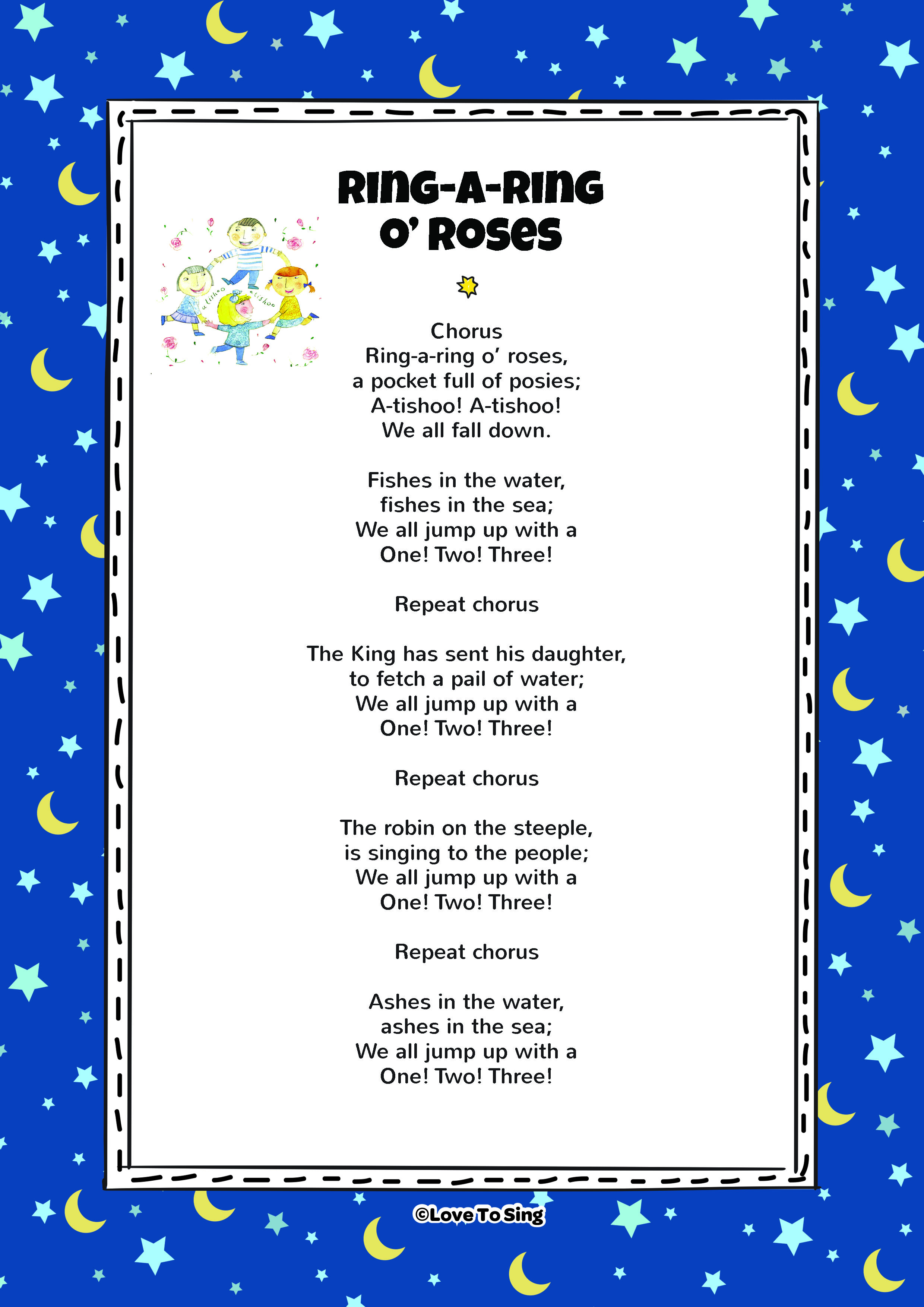 Ring A Ring O Roses | Kids Video Song with FREE Lyrics & Activities!